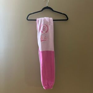 Barbie Pink Color-Blocked Sweatpants